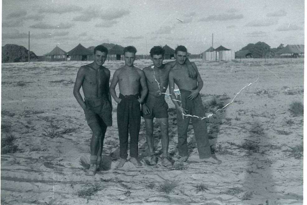 Young national servicemen on Christmas Island in 1958