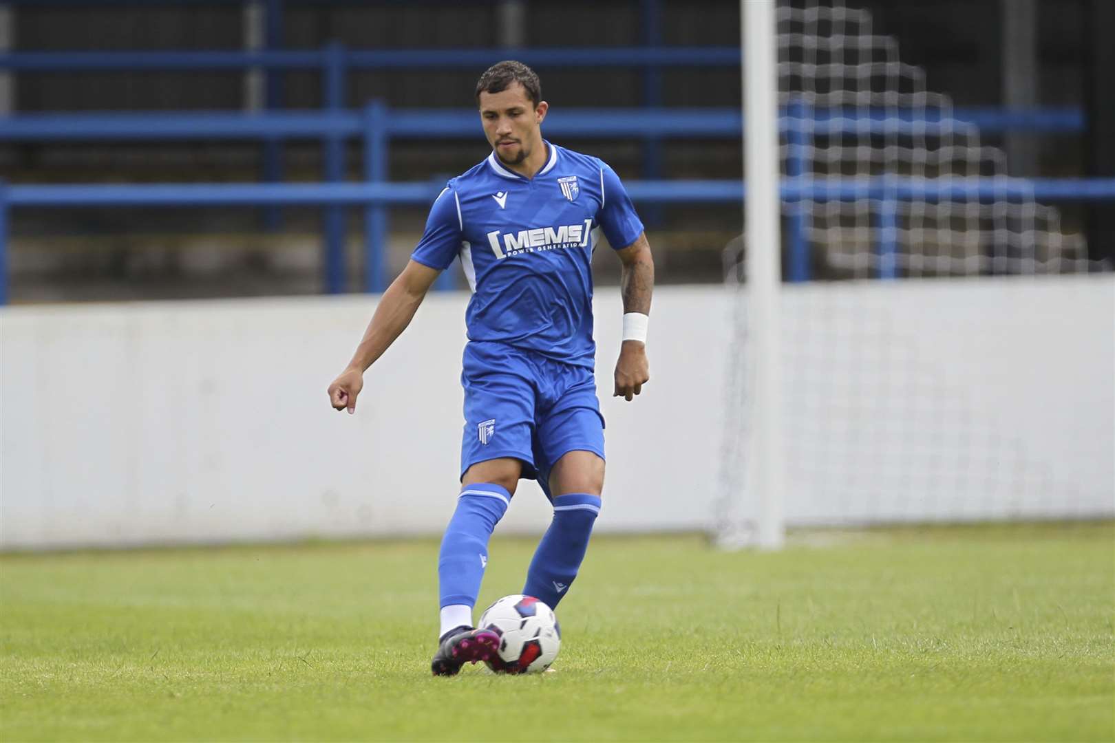 Cheye Alexander in pre-season action for the Gills at Dover before agreeing to sign Picture: KPI