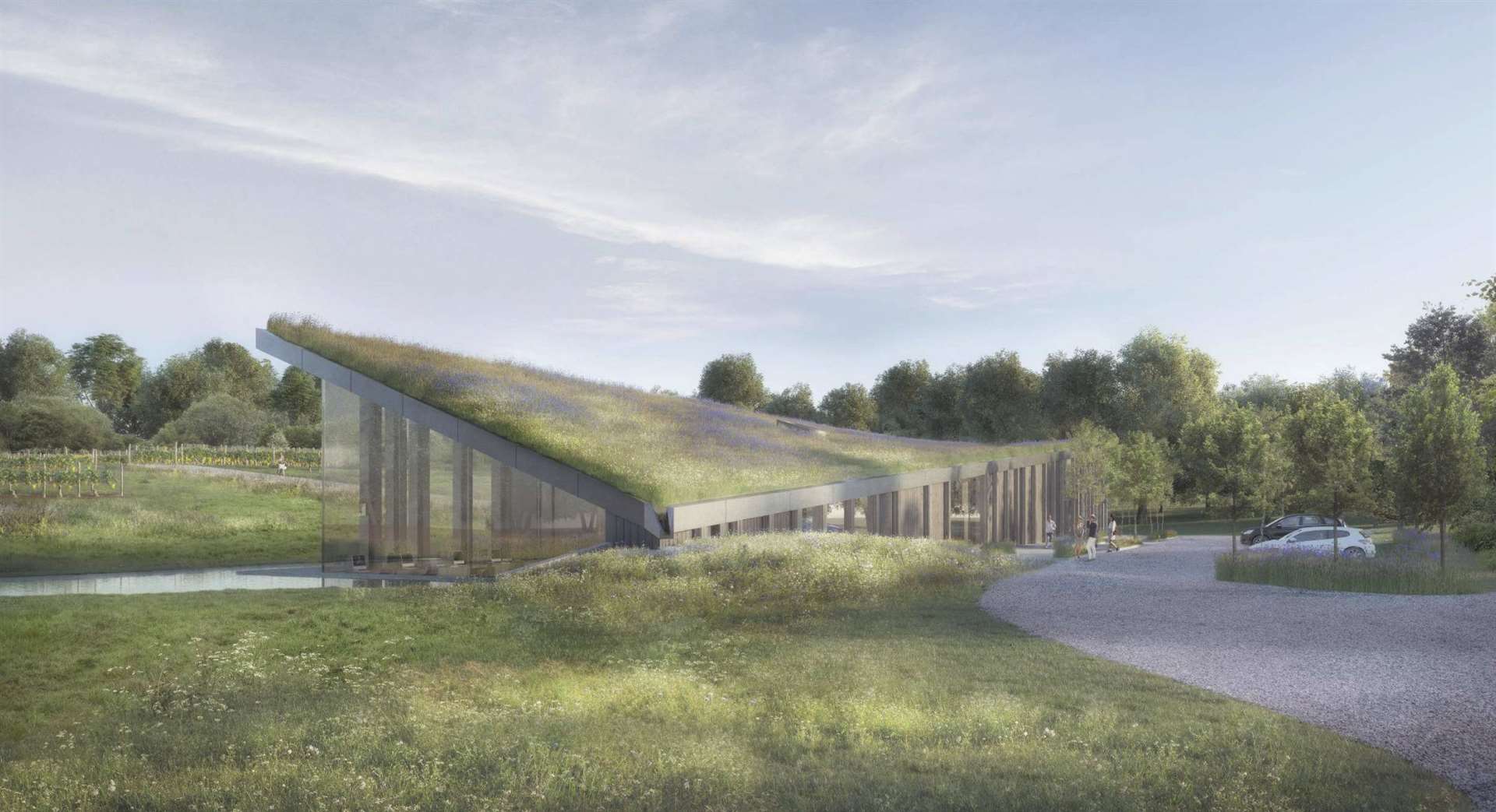 Ambitious winemakers have the opportunity to snap up land with planning permission for a hydrogen- powered winery Picture: Holloway