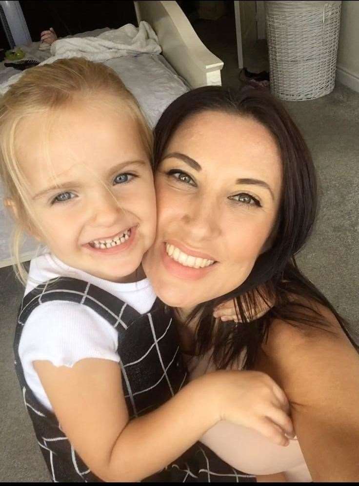 Samantha Campbell, a self employed make up artist, had just dropped her daughter Freya off at pre school when she was pinned to her car