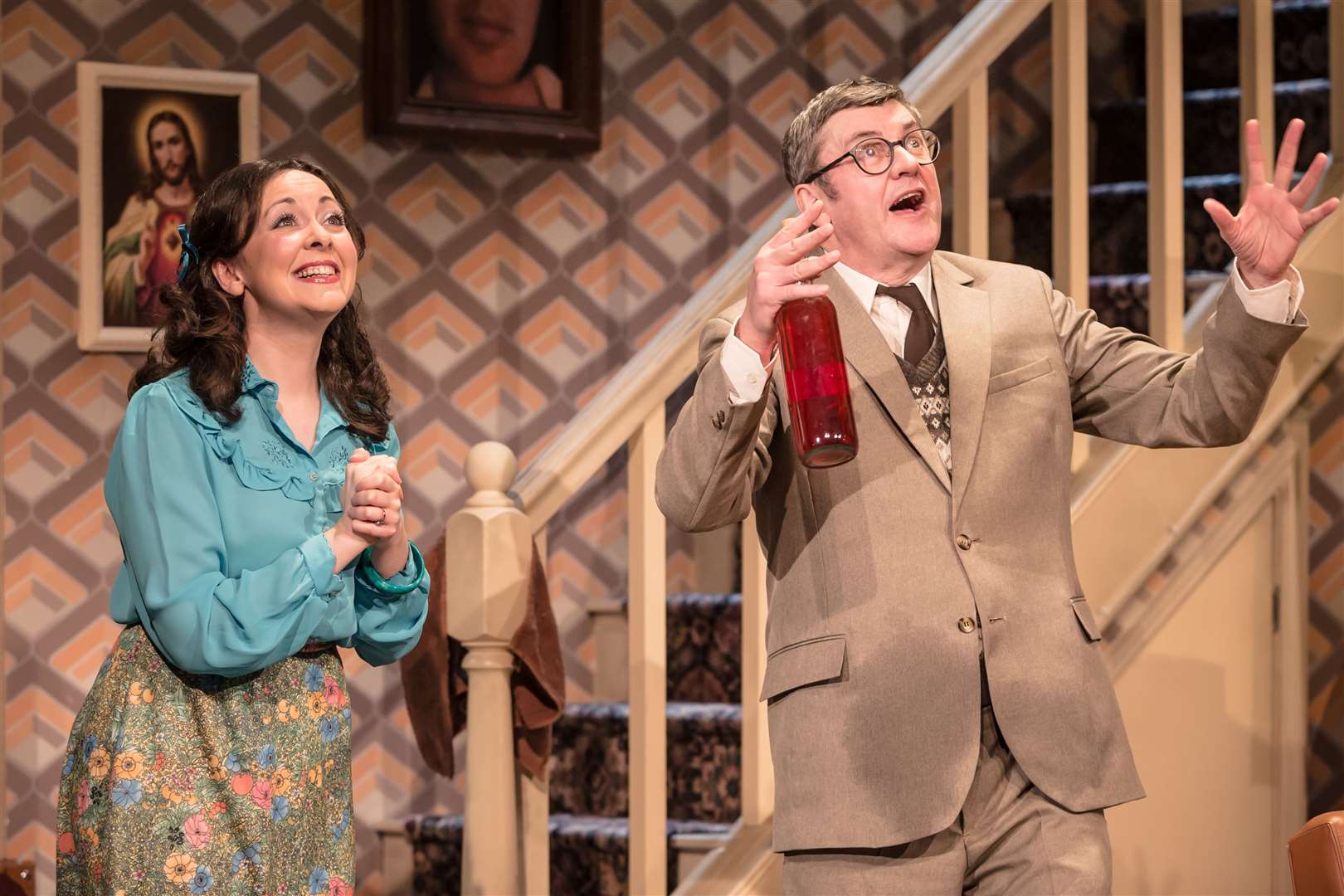Sarah Earnshaw as Betty and Joe Pasquale Some Mother Do ‘Ave Em. Picture: Scott Rylander