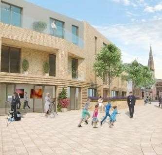 A CGI of Canterbury City Council proposed Tivoli and Beach Street development in Herne Bay