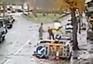 CCTV shows the moment a fire broke out in Holmside, Gillingham (5751167)