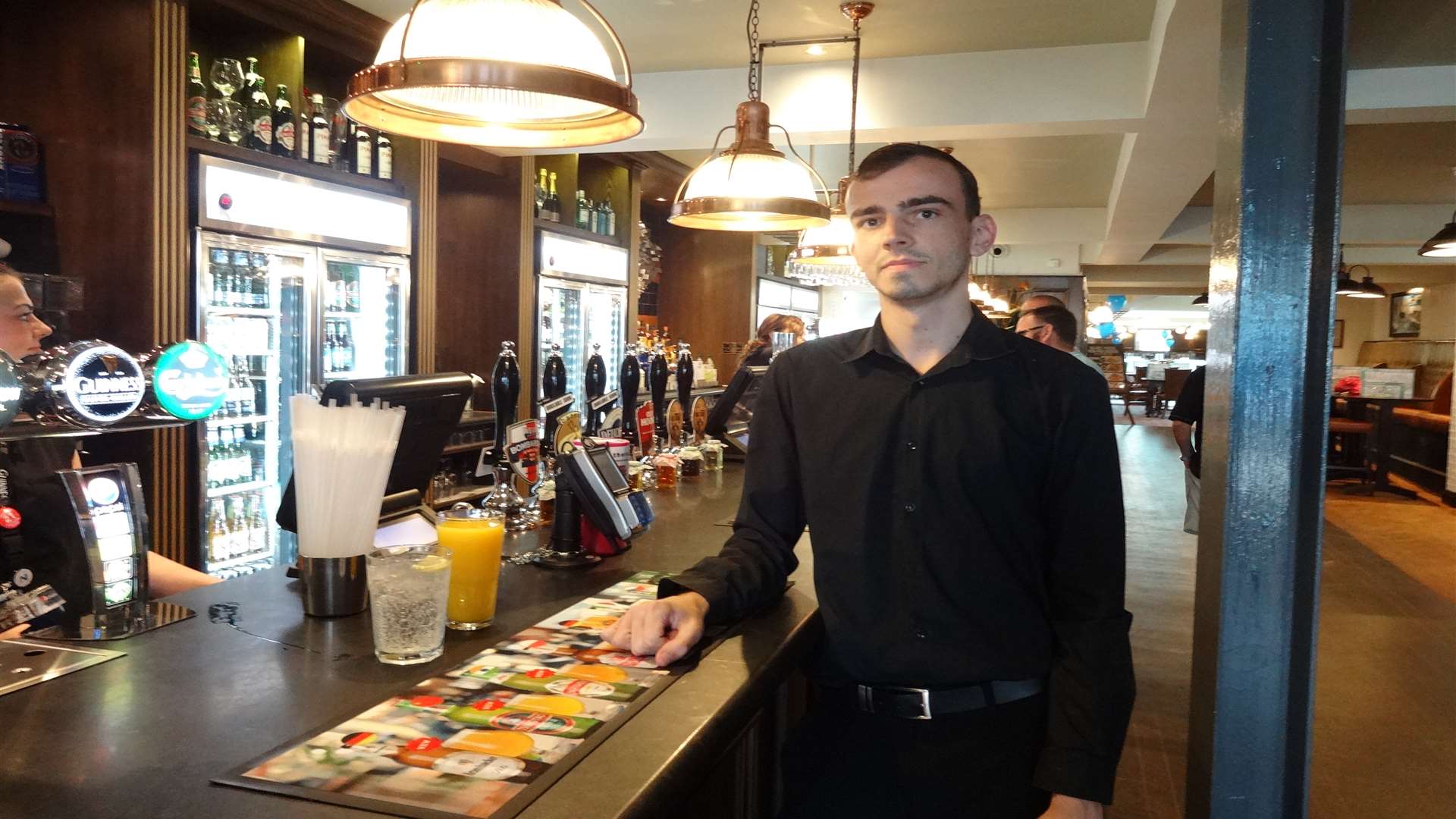 David Rowe was first in the queue at Sheppey's new Wetherspoon pub