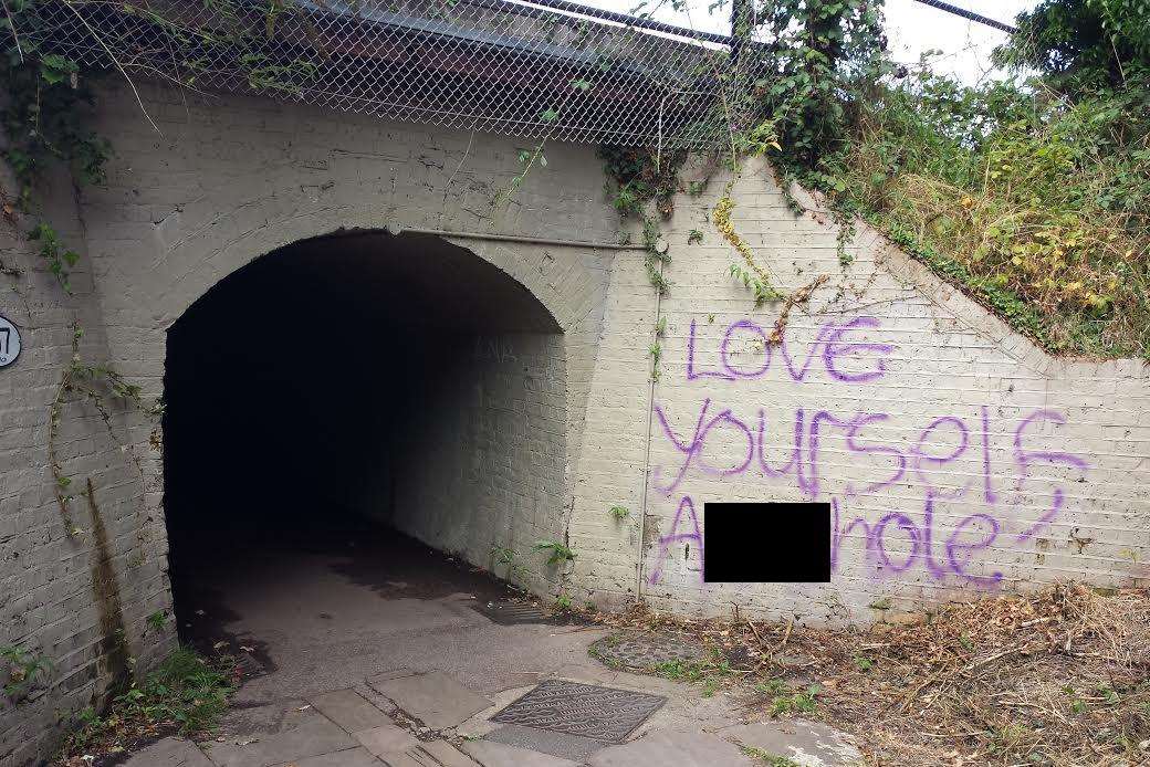 Graffiti near St Stephens Close in Canterbury