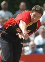 BEN TROTT: Eventually got in on the act with the wicket of Tim Frost. Picture: ADY KERRY