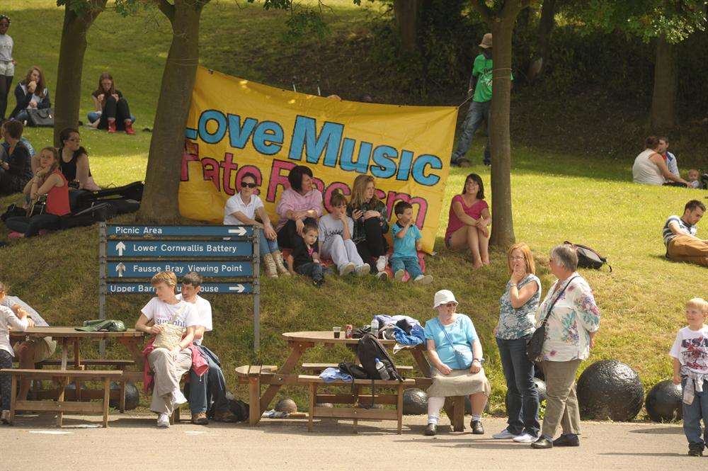 The Love Music, Hate Racism festival had been enjoyed by families before trouble flared at the end