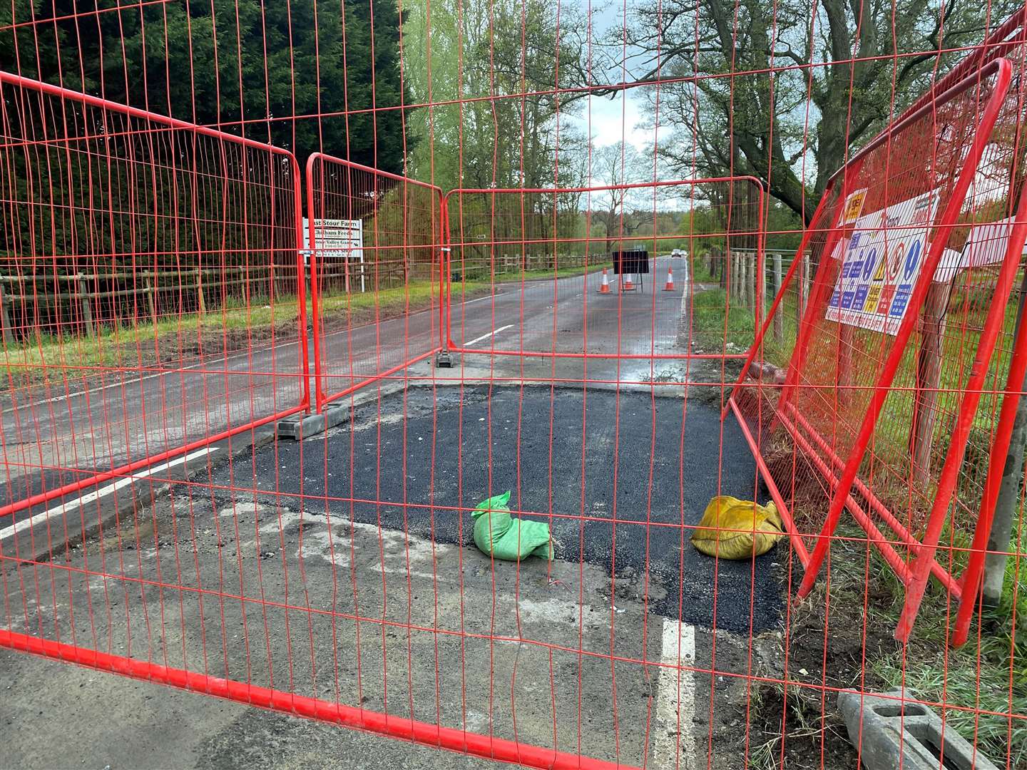 The road was shut on two occasions this month for South East Water pipe repairs near Godmersham