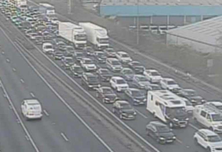 Delays at Dartford Crossing southbound on M25 after multi-vehicle crash