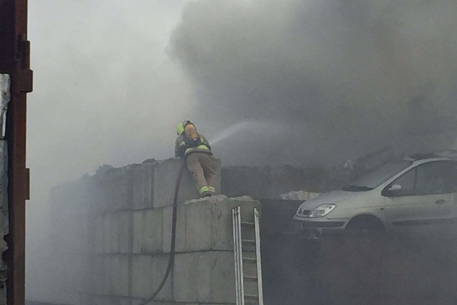 Firefighters are tackling the blaze