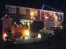 Festive houses in Foxley Road, Queenborough