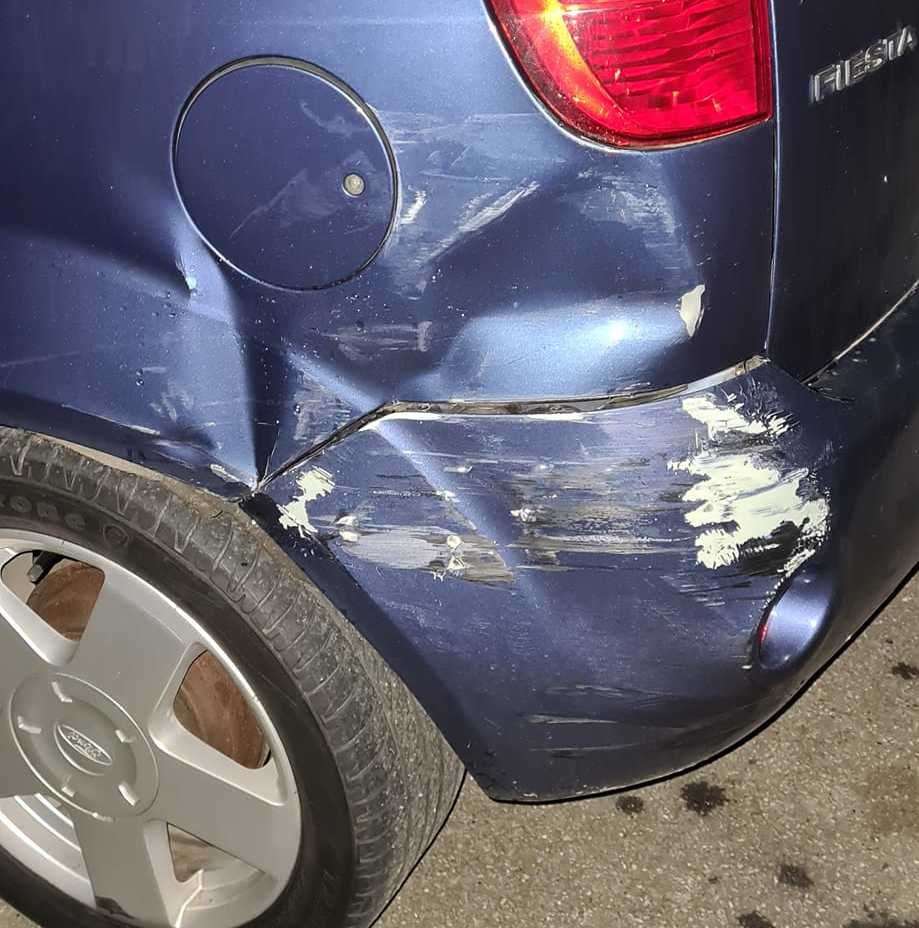 Sherrie New's damaged Ford Fiesta was written off
