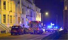 The scene of the fatal stabbing, in Marine Parade, Folkestone