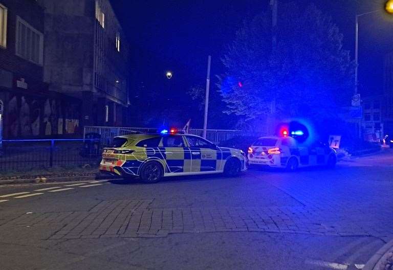 Police were seen at Wilko in Canterbury last night after an altercation