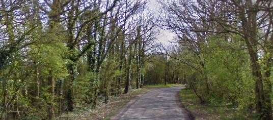 The van was pushed backwards down Cradducks Lane for around 10 metres. Picture: Google street view