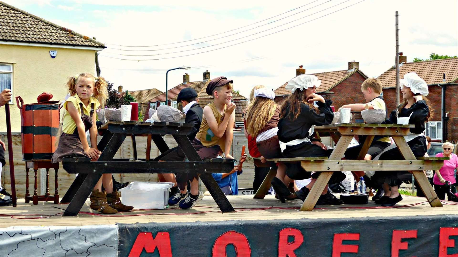 Children on top one of the past floats. Picture supplied by: Lorraine Giddy