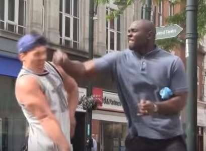 Jack Jones was punched after pulling a prank on an unimpressed stranger