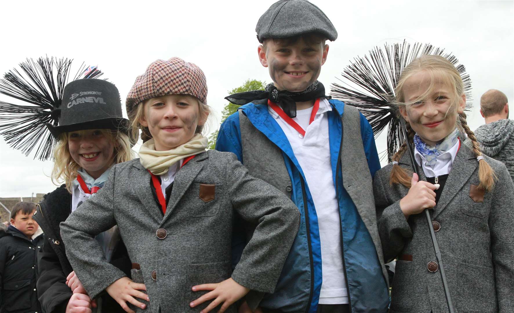 Members of Sheppey Scout group, dressed as chimney sweeps at the Sweeps Festival Picture: John Westhrop
