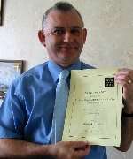 Dave Burney with the God Schools Cuide certificate