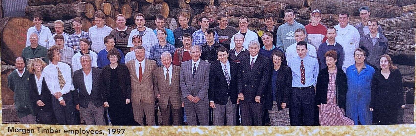 Derek Morgan,(front row, from sixth left) George Morgan, Norman Morgan and Robert Morgan Team shot, 1997