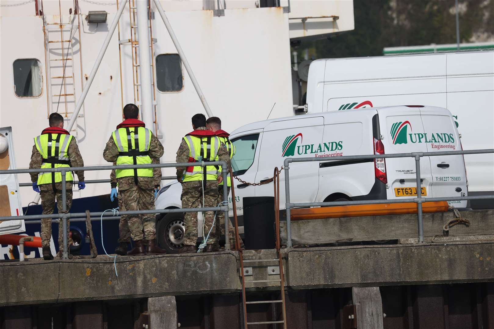 Asylum seekers are processed in Dover after crossing the sea. Picture: UKNIP