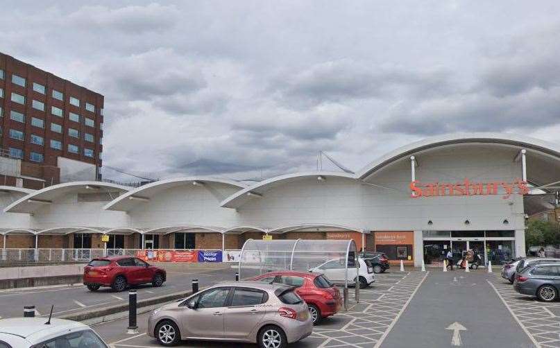 Three arrests have been made after a Sainsbury's was targeted in Maidstone. Photo: Google