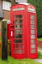 Under threat: the red phone box in Church Road, Sevington.