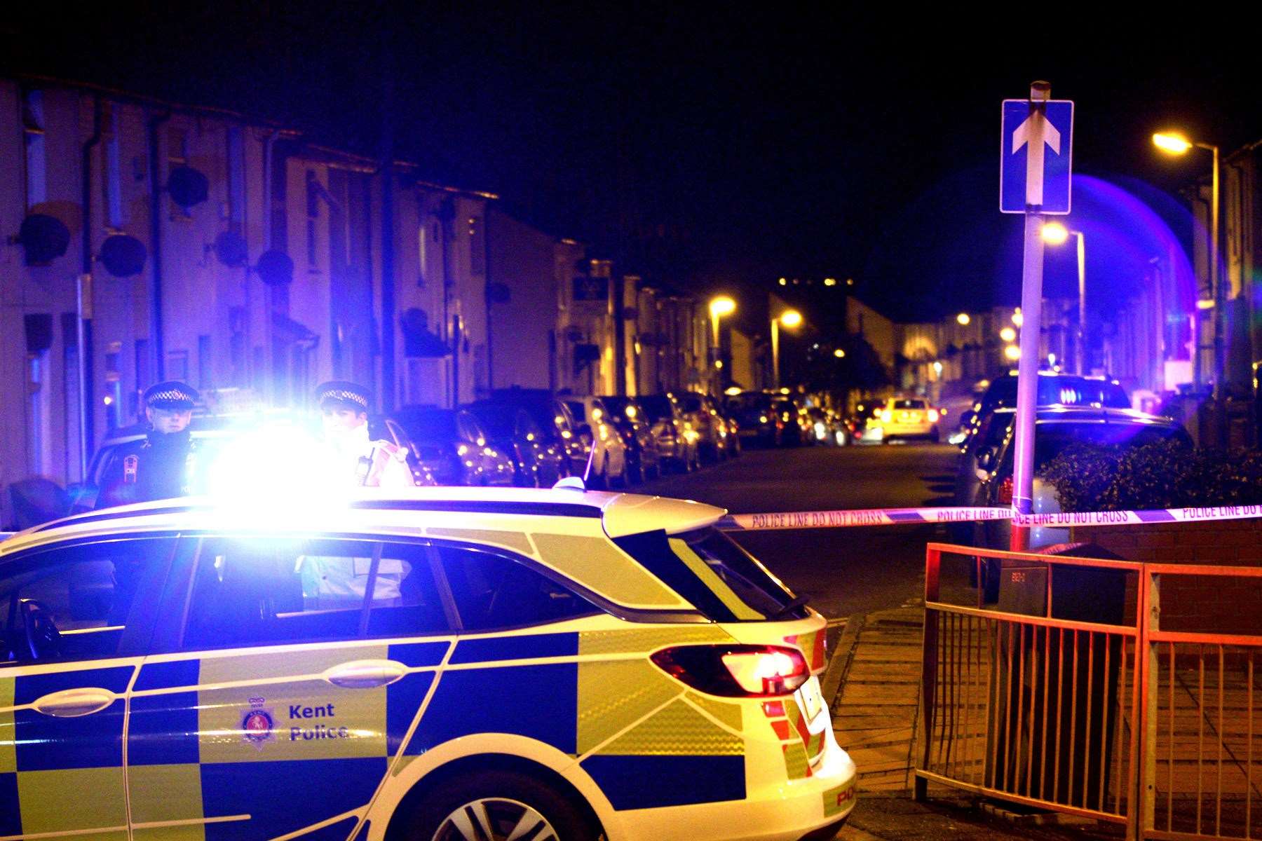 Police were called to Gardiner Street, Gillingham. Photos: Keith Thompson