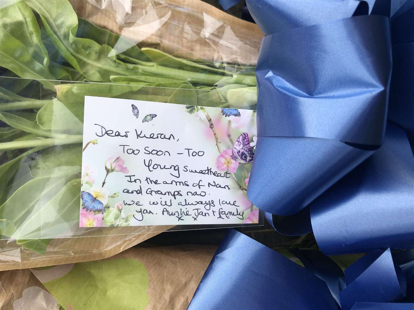 One of the tributes left at the scene