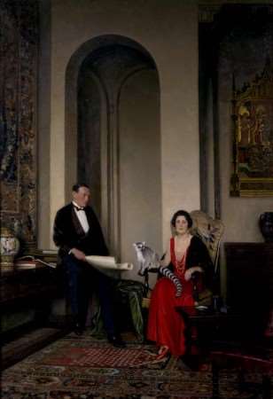 Portrait of Stephen and Ginie Courtauld by L Campbell Taylor, courtesy of English Heritage