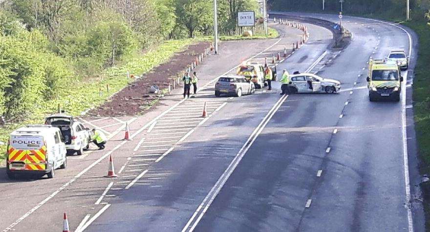 The accident on the A2 Jubilee Way