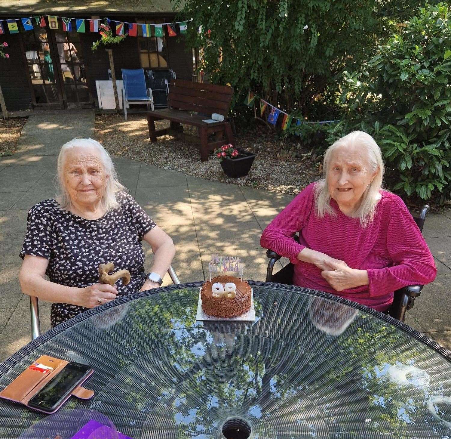 Identical twin sisters Lilian 'Lily' Franks and Trudy Marshall recently marked their 98th birthday.