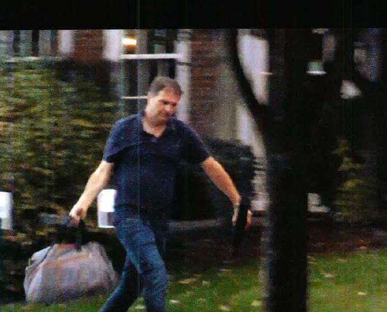 Frederic Fagnoul caught on surveillance carrying some of the drugs