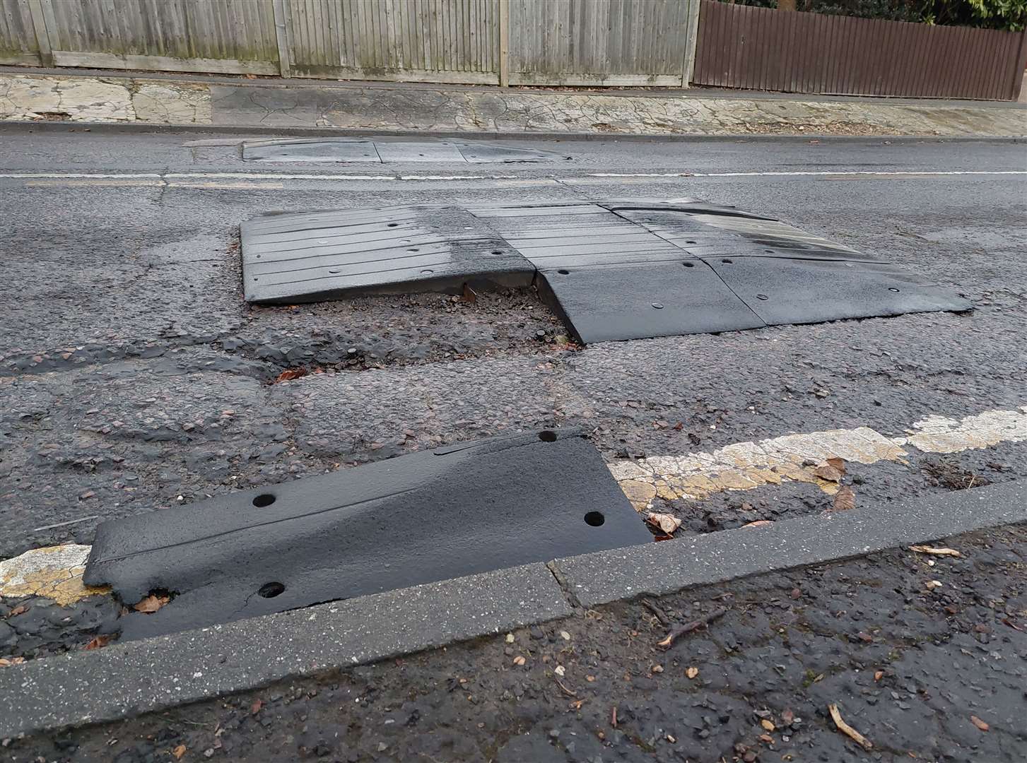 A damaged hump close to the Canterbury Road junction