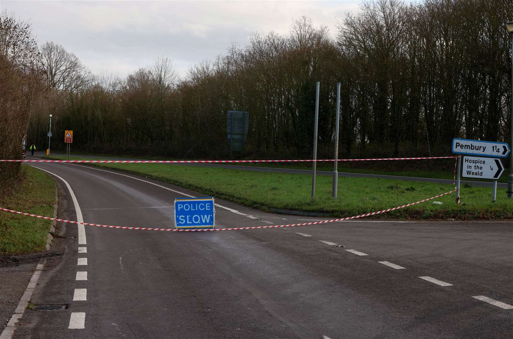 Police closed the road. Picture: UKNIP