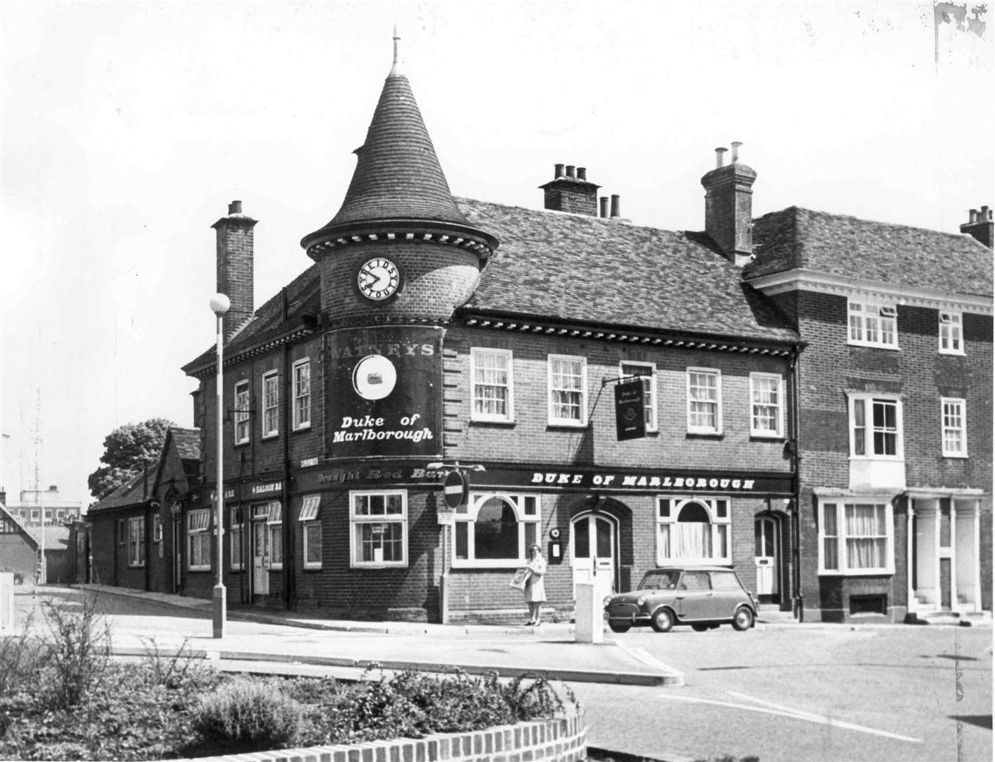 The Duke of Marlborough in May 1972 still standing proudly at the top of East Hill before demolition as part of the ring-road scheme. Picture: Images of Ashford by Mike Bennett