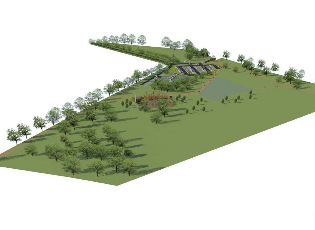 A digital illustration of the site