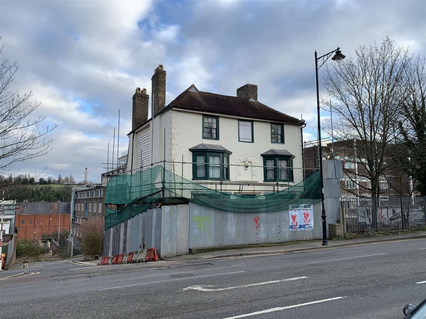 The boarded-up Lord Duncan pub in February last year