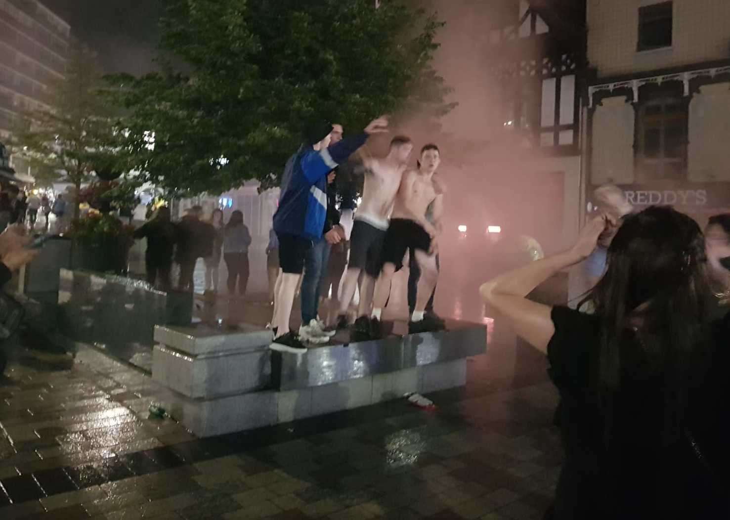 Fans in Maidstone after Italy's win