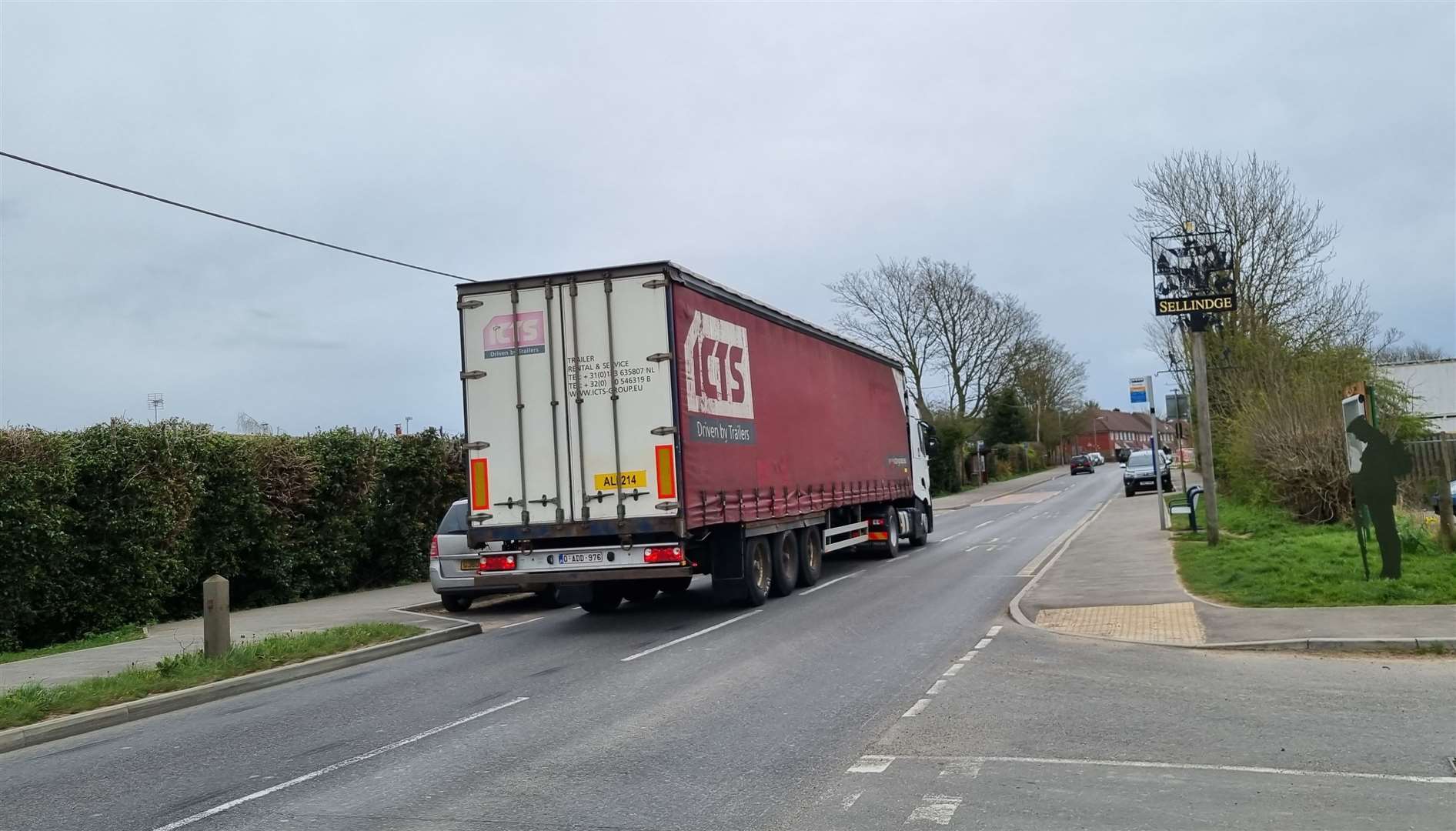 Lorries are using the A20 through Sellindge