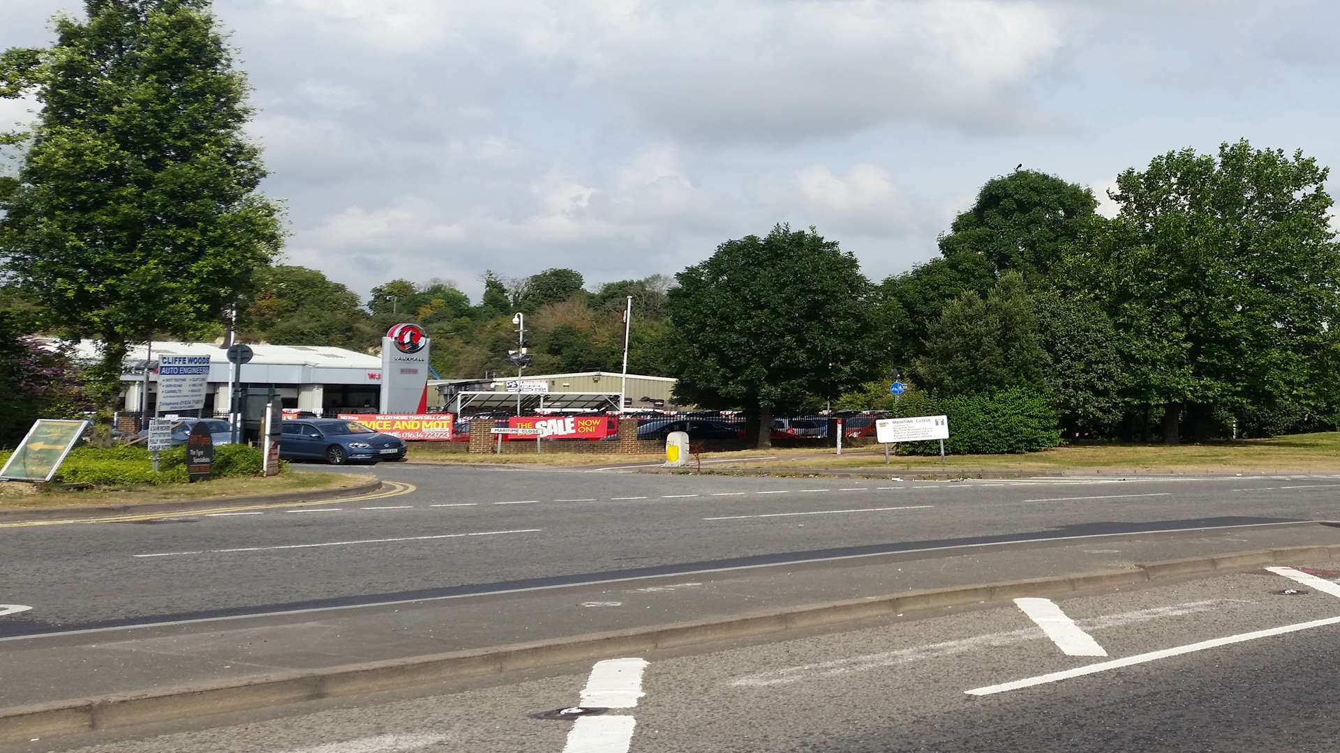 The area near the fire on the Medway City Estate