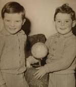 Four-year-old Paul and Andrew celebrate their 'first" birthday