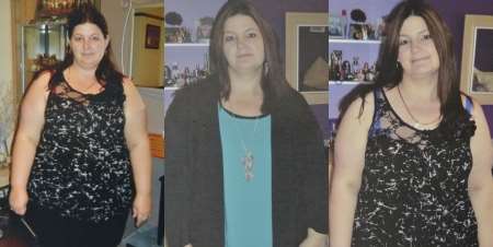 From left to right: Max at 22 stone; 20 stone and 18 stone