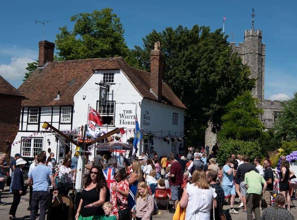 Jubilee celebrations at The White Horse, Chilham. Picture: Ryder