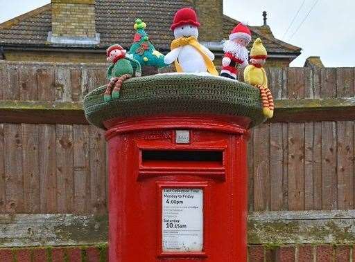 The creations were also found perched upon a post box. Picture: Upchurch Matters