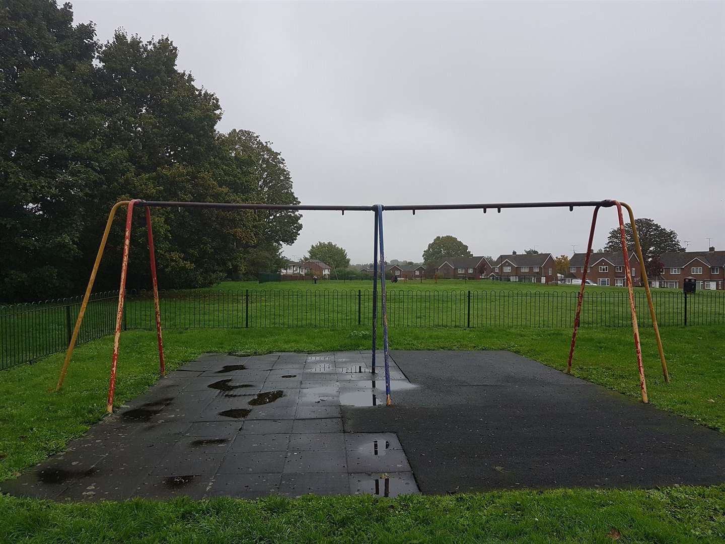 Play equipment has been removed due to safety concerns