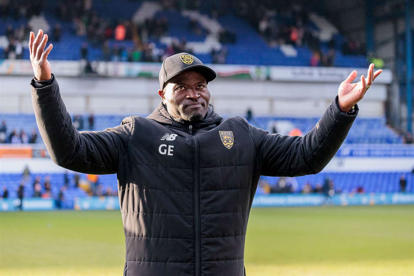 Maidstone United manager George Elokobi is looking to defy the odds again. Picture: Helen Cooper