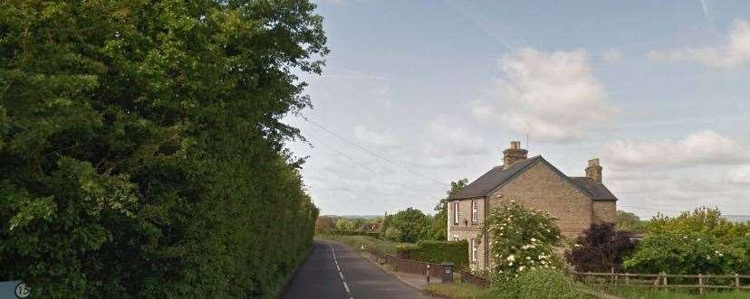 A barn caught alight in Rochester Road, Aylesford. Picture: Google street view