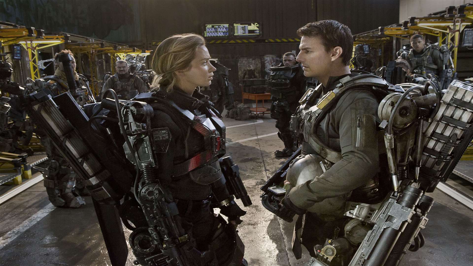 Edge Of Tomorrow, with Rita (Emily Blunt) and Cage (Tom Cruise). Picture: PA Photo/Warner Brothers