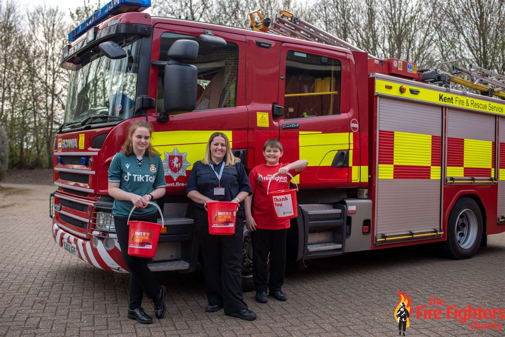Nikki and her two children are determined to keep raising money in Danny's memory. Picture: The Fire Fighters Charity